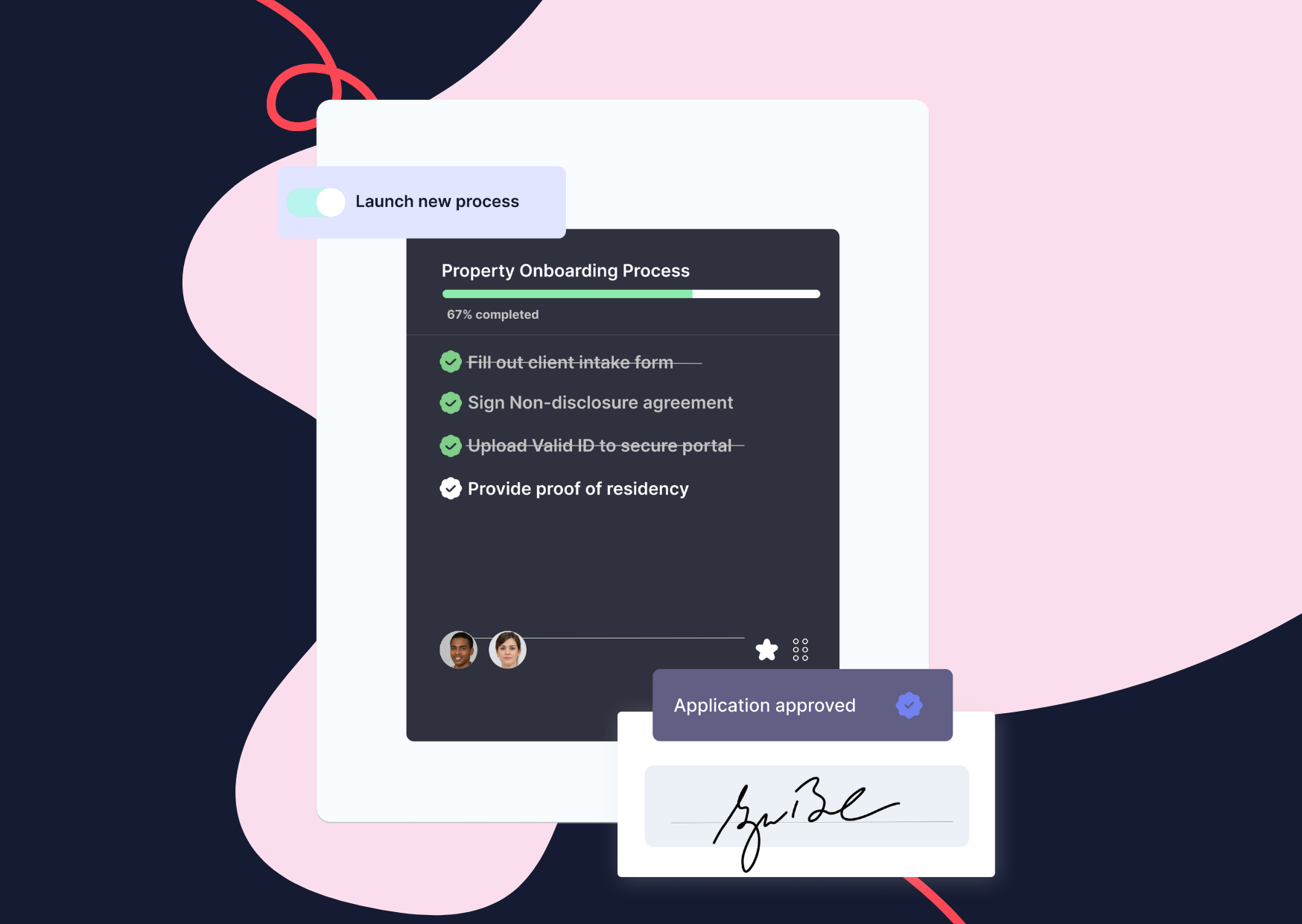 esignature flow for client onboarding