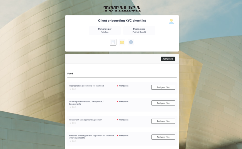 Client Onboarding KYC checklist