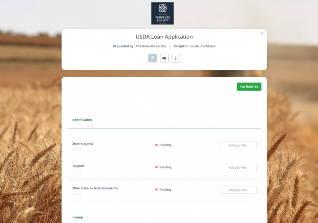 USDA Loan Application