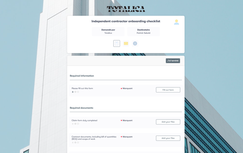 Independent contractor onboarding checklist