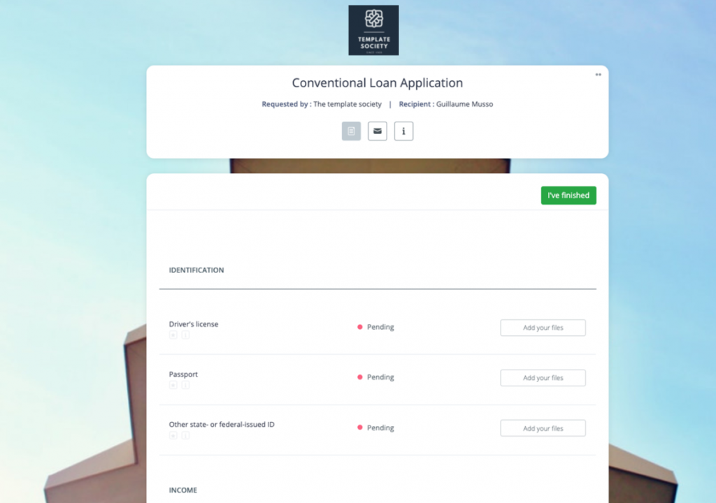 Conventional Loan Application