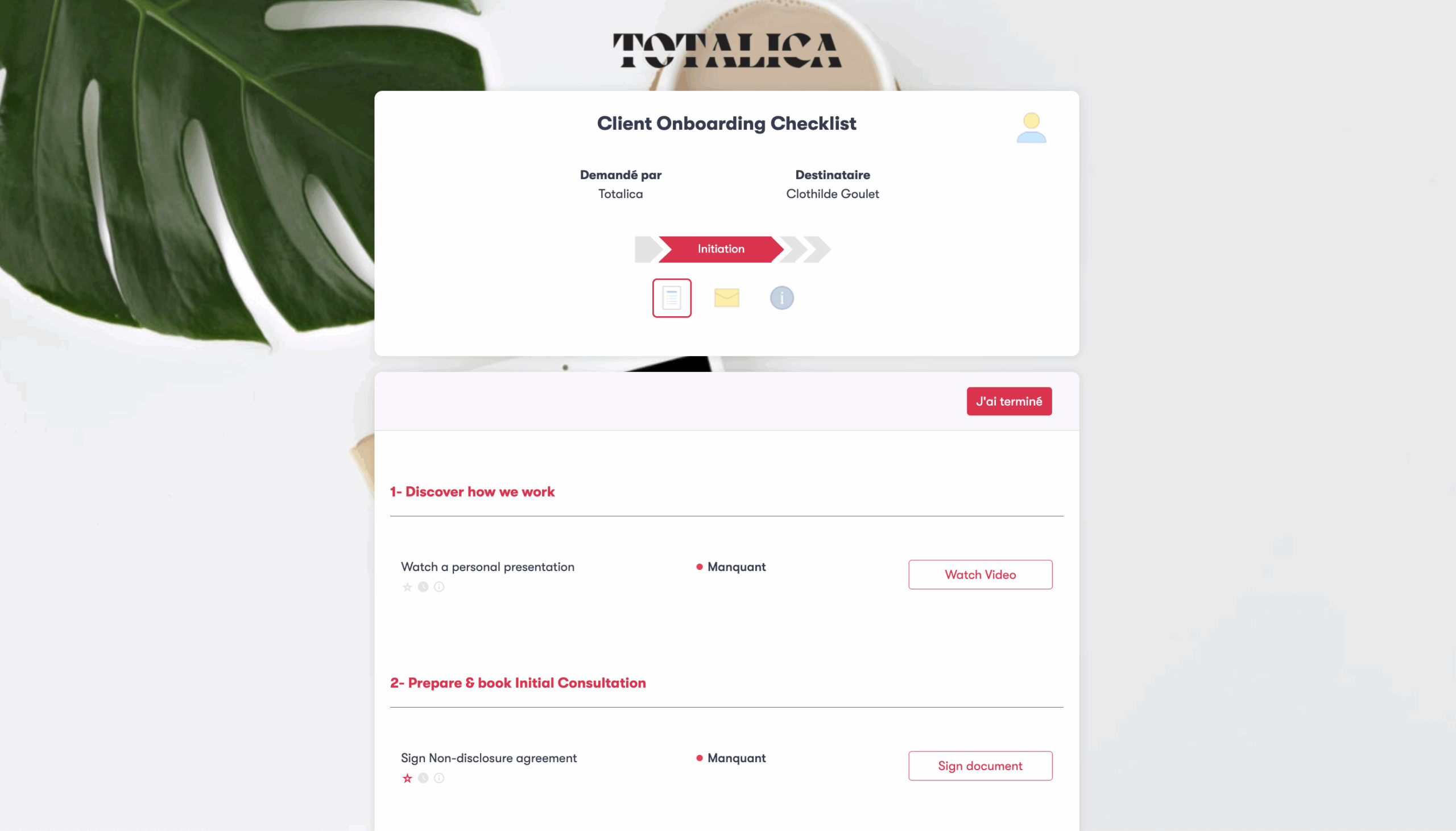 client onboarding checklist