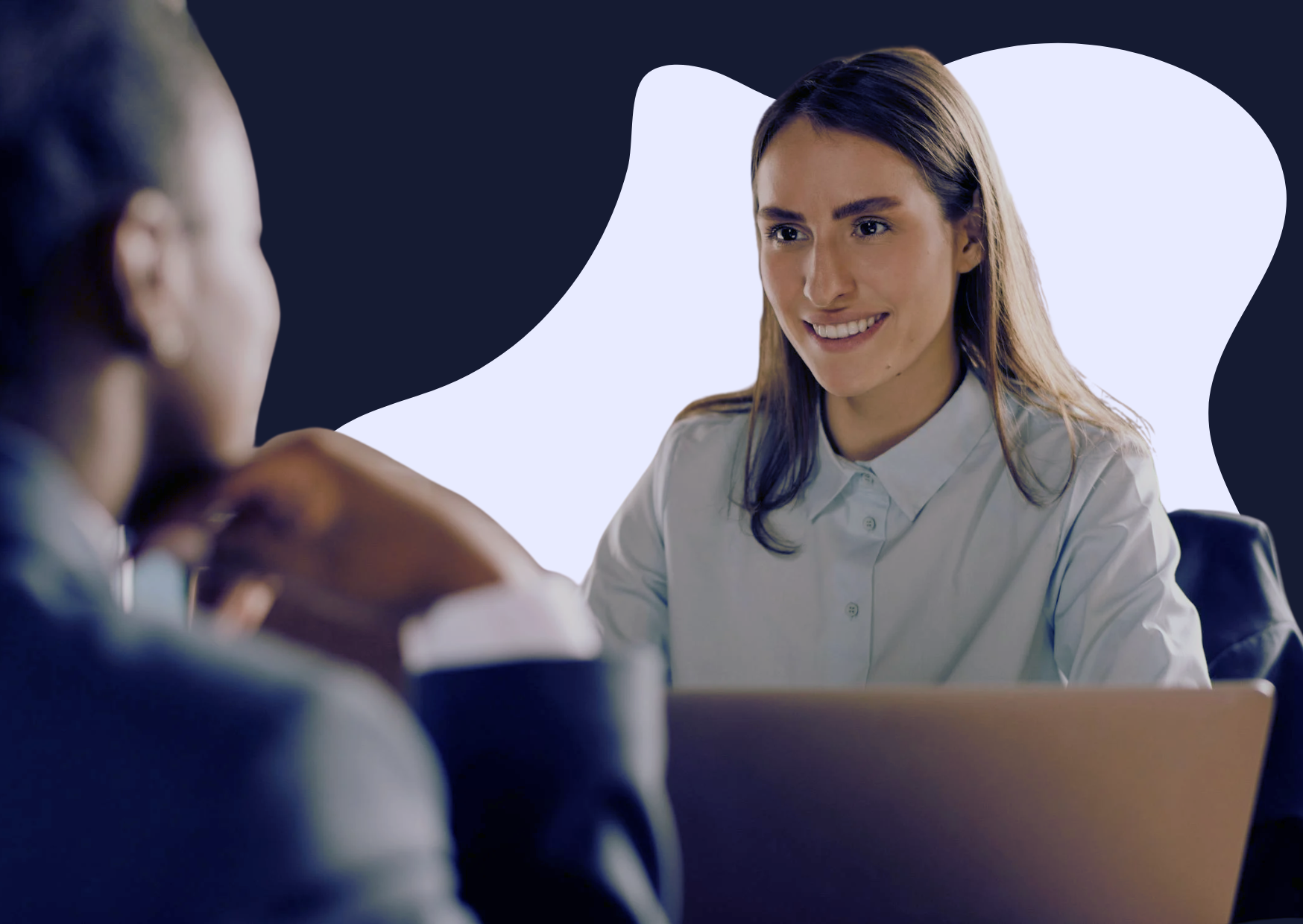 Account manager meeting a new customer to start onboarding