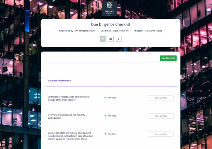 Due Diligence Checklist