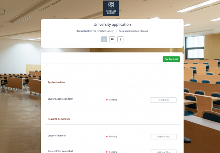 University application