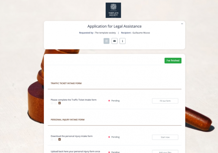 Application for Legal Assistance