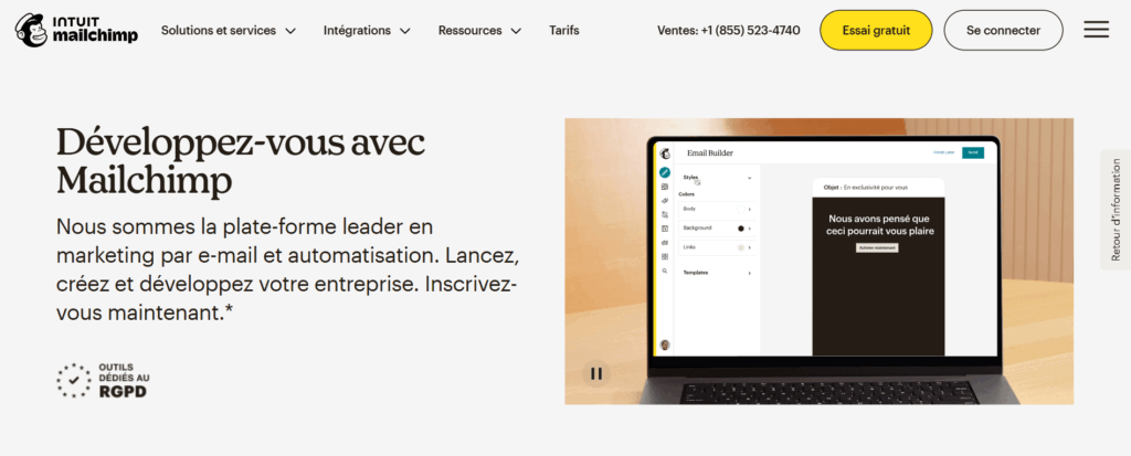 logiciel gestion pme : Mailchimp