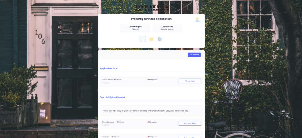 Property services Application Template