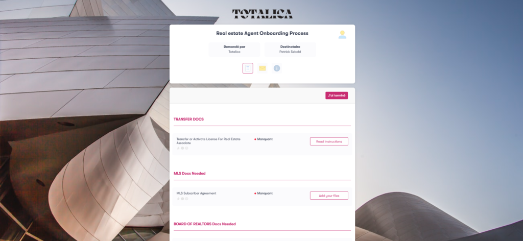 Real Estate Agent Onboarding