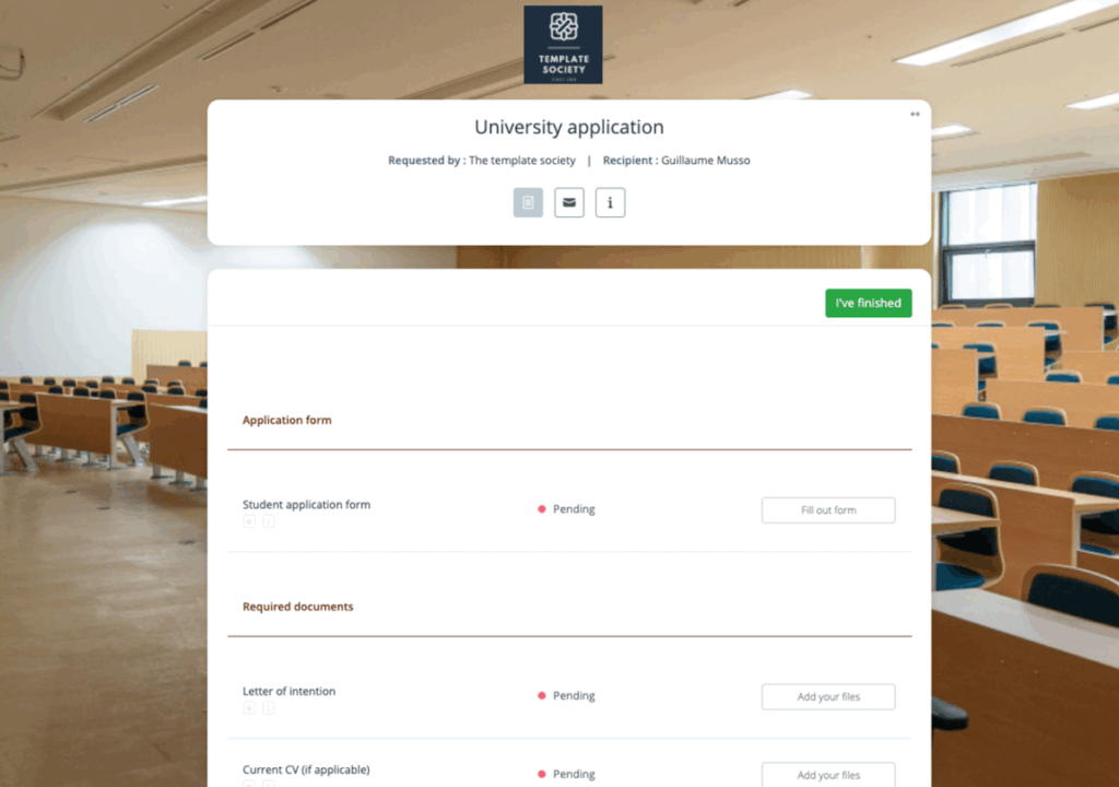 modèle de dossier education