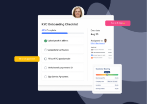 Onboarding checklist with a service agreement ready to sign