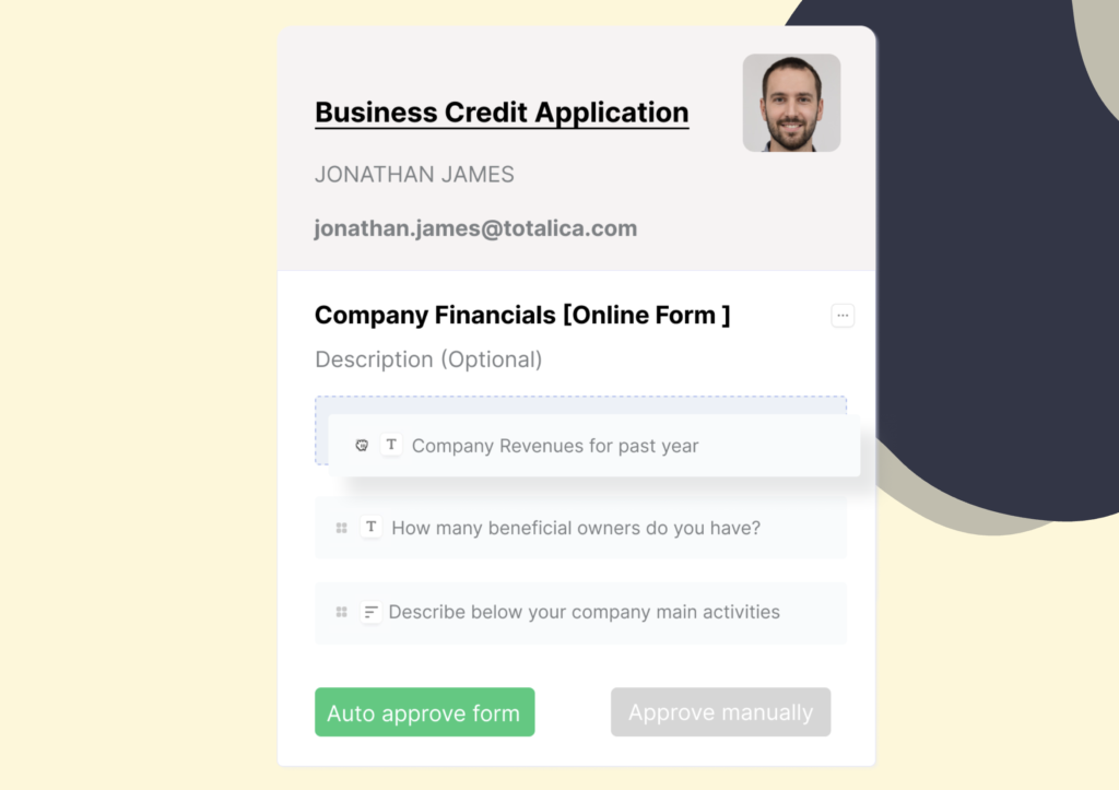 business credit application form